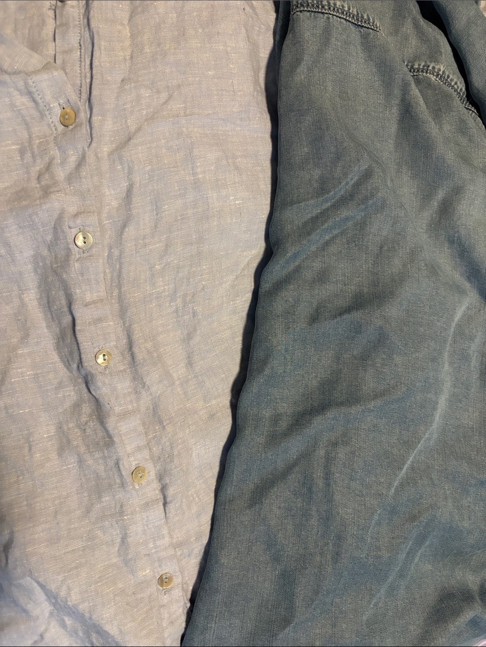 Sigrid Olsen Sky Blue 100% Linen Shirt Sz Small - Picture 9 of 9